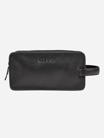 NEGOTIA Leather Toiletry Bag 'Alpha' in Black: front
