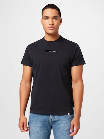 T-Shirt 'Andreas' Pepe Jeans en noir : devant