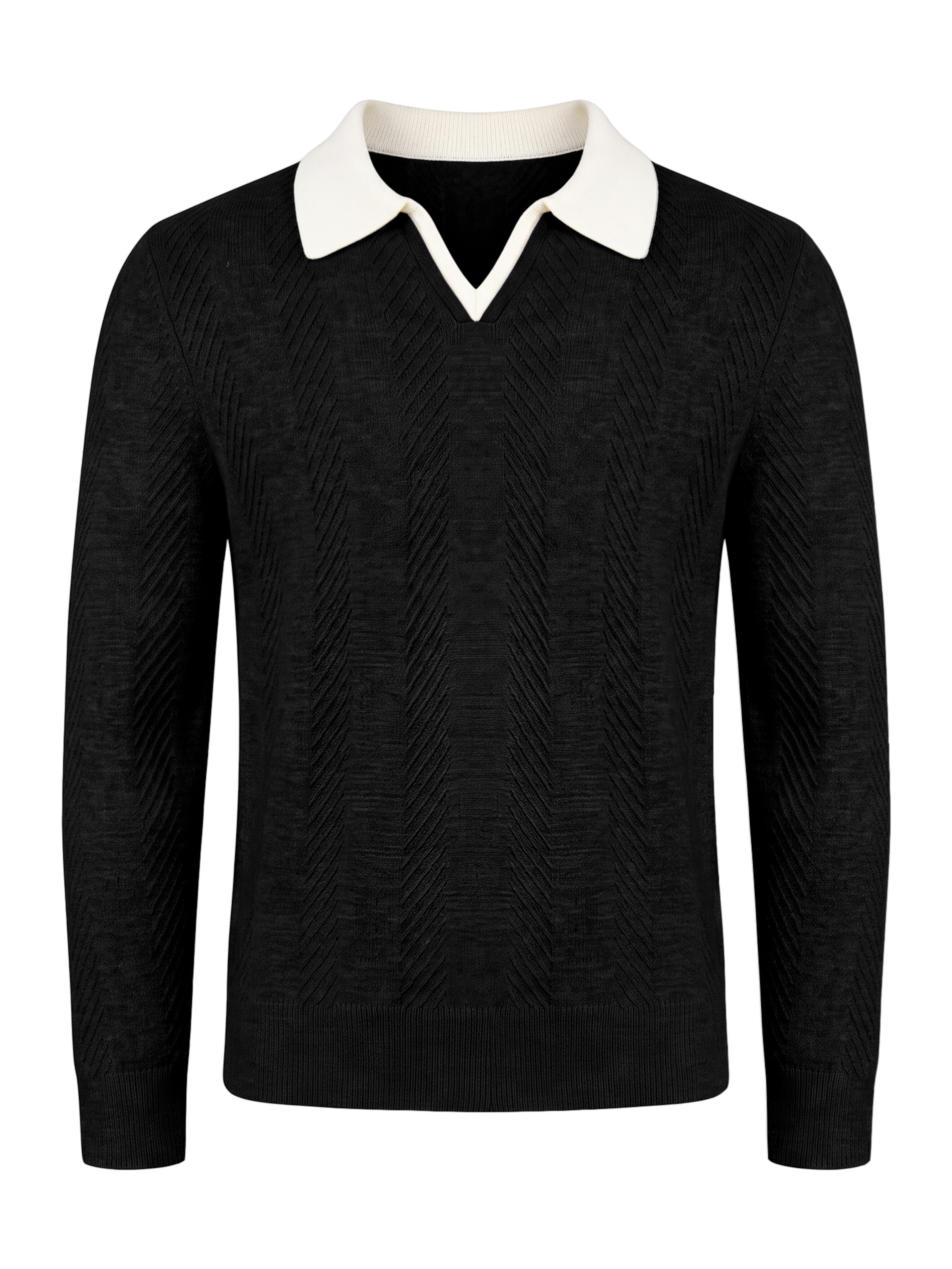 Pull-over Vantory en noir : devant