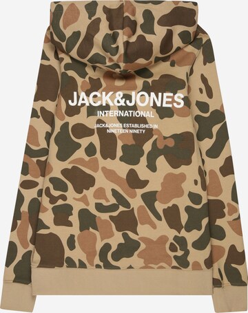 Jack & Jones Junior Μπλούζα φούτερ 'CAMO' σε καφέ