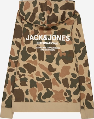Jack & Jones Junior Sweatshirt 'CAMO' in Braun