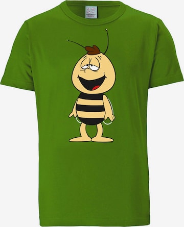 LOGOSHIRT Shirt 'Die Biene Maja - Willi' in Groen: voorkant