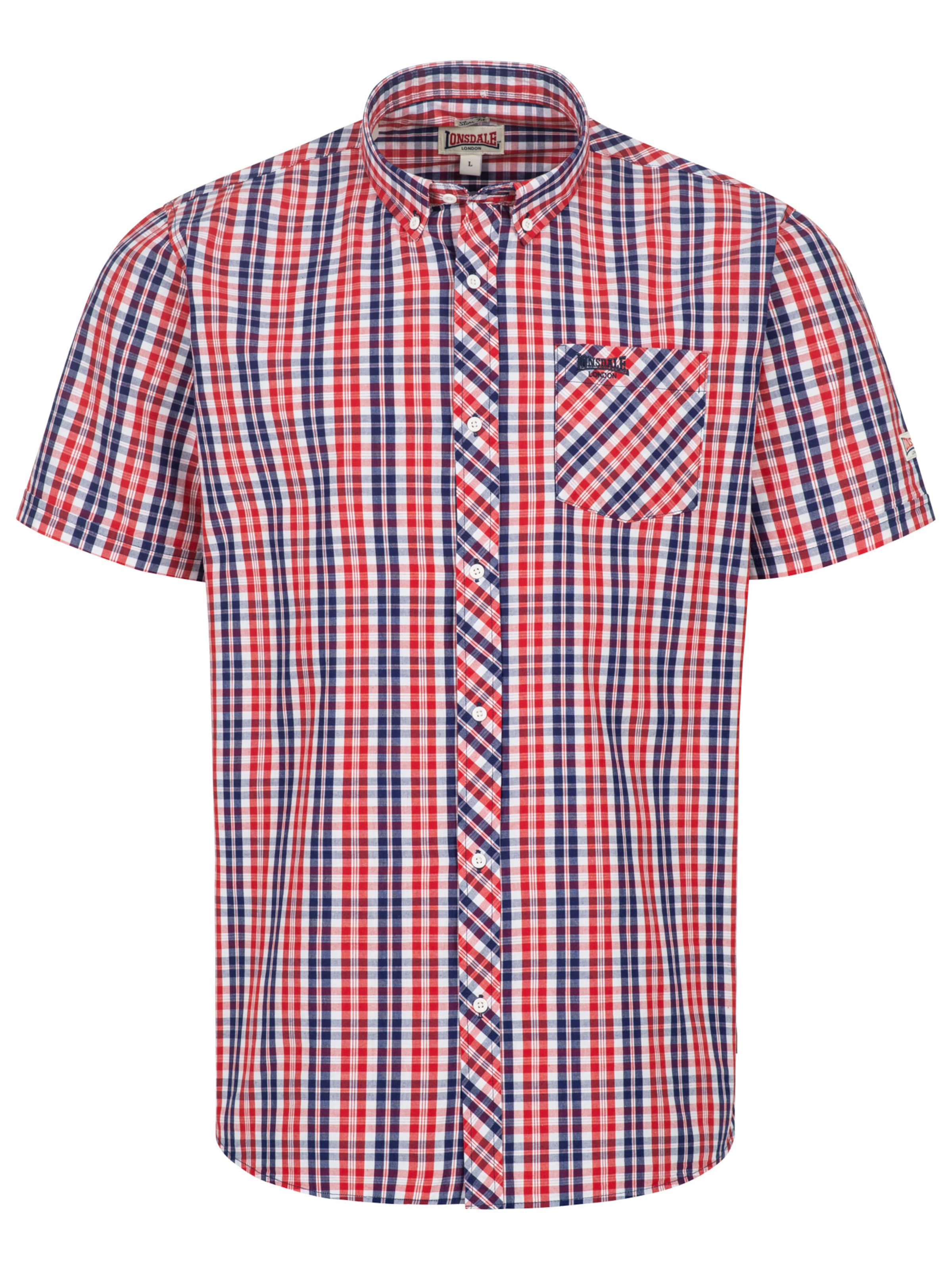 Camicia ' BRIXWORTH ' di LONSDALE in rosso: frontale