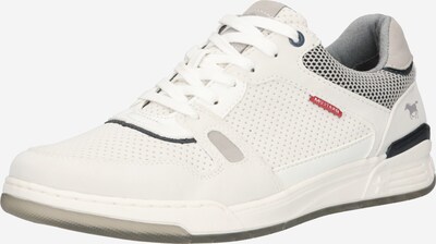 taupe / ezüstszürke / fekete / piszkosfehér MUSTANG Rövid szárú edzőcipők, Termék nézet