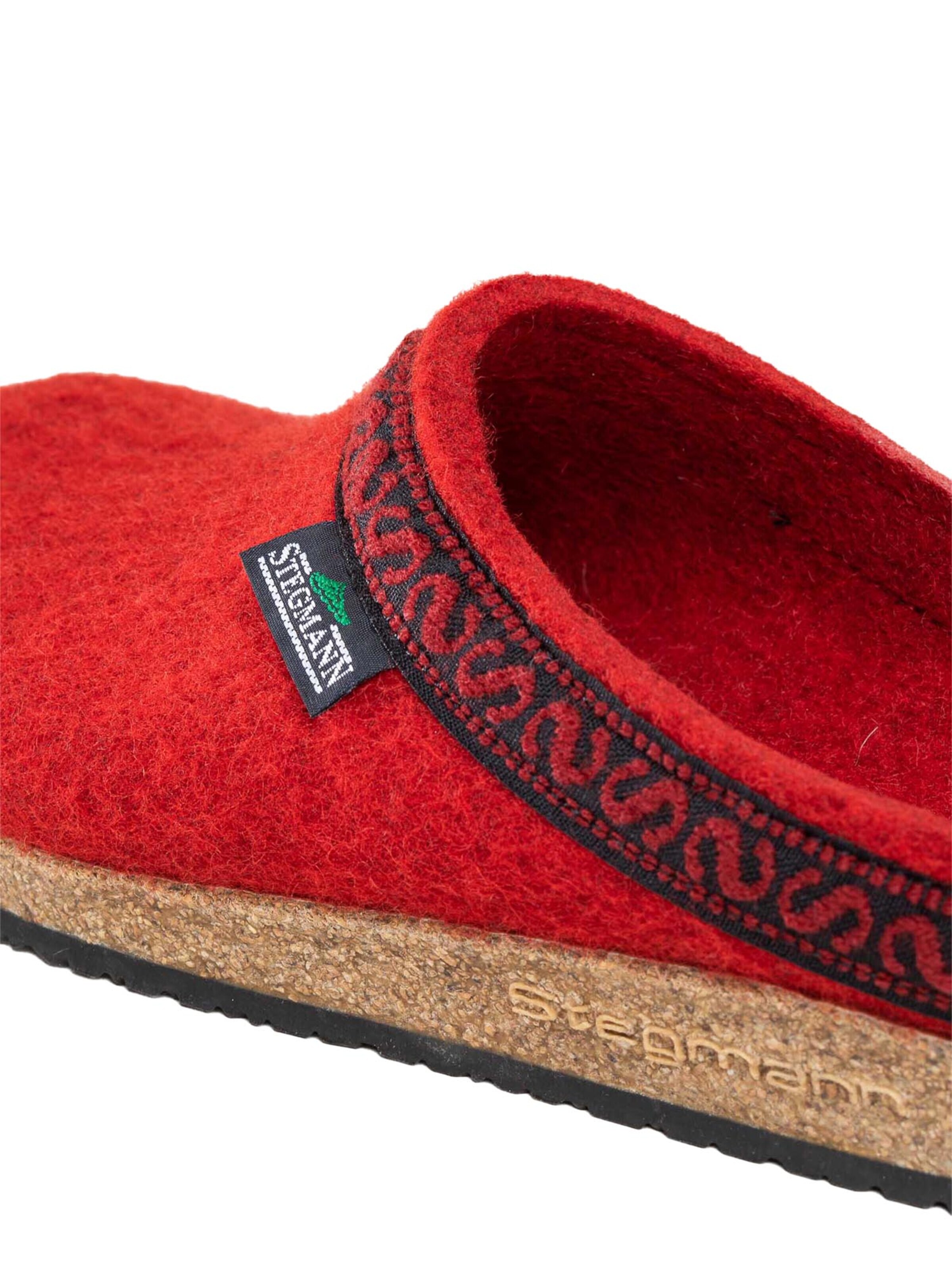 Stegmann Clogs 'Filz' in Red