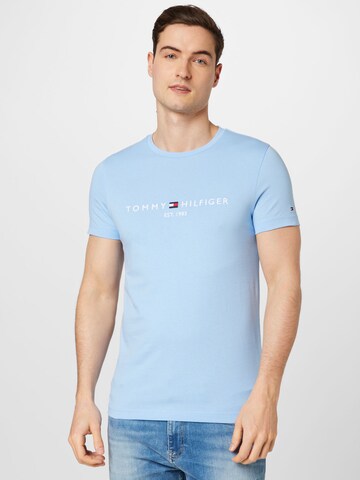 Coupe regular T-Shirt TOMMY HILFIGER en bleu : devant