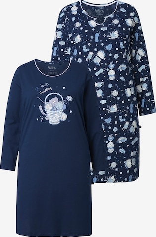 Ulla Popken Nightgown in Blue: front