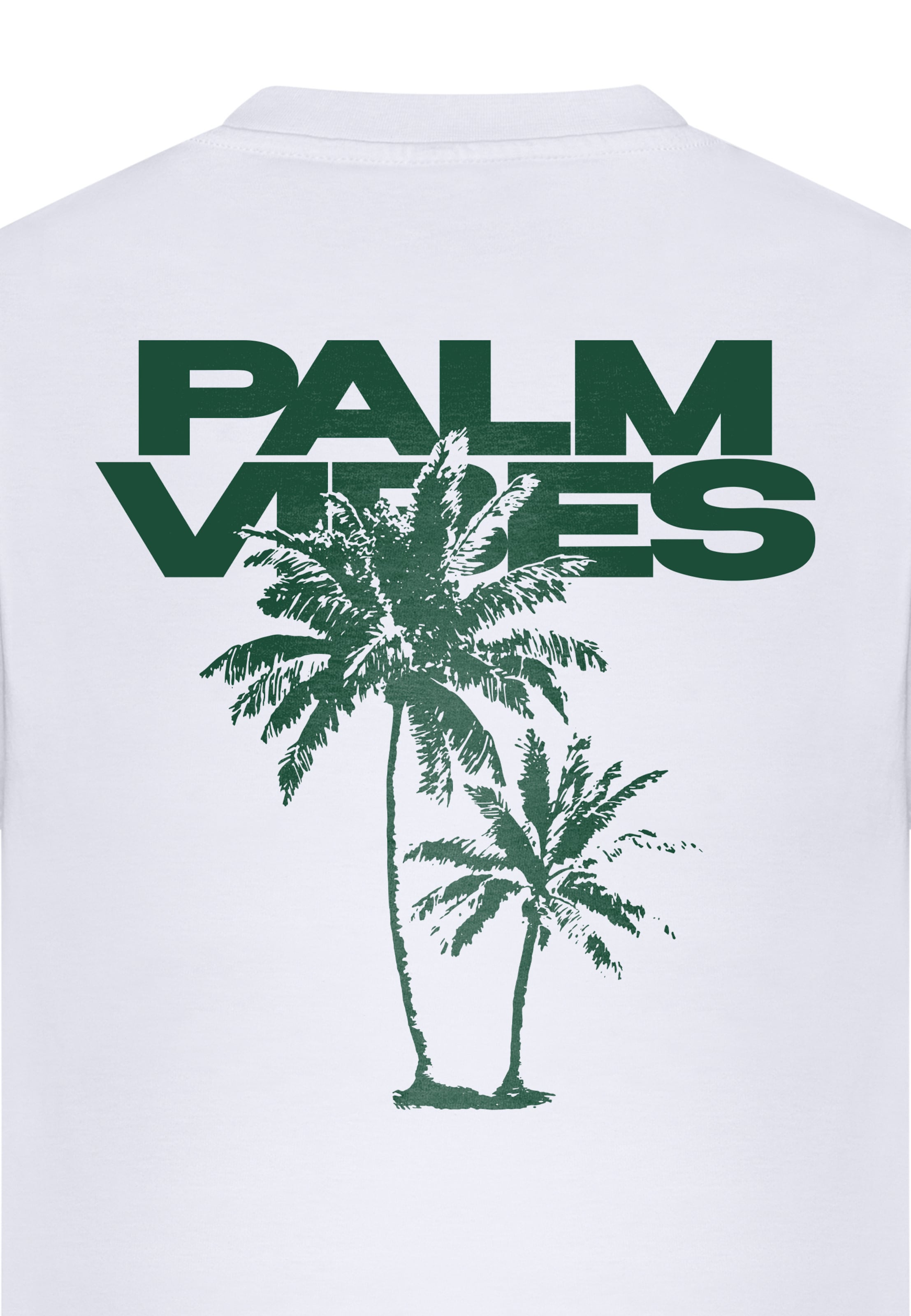 Mister Tee T-Shirt 'Palm Vibes' in Weiß