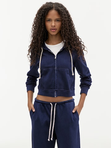 Pull&Bear Sweatjacke in Blau: Vorderseite