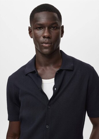 MANGO MAN Strickjacke 'Flew' in Blau