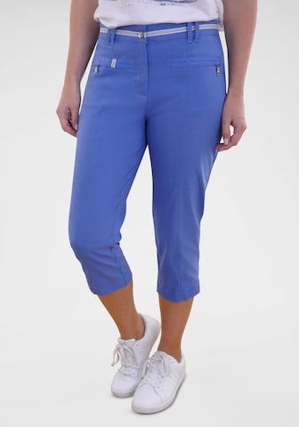 Navigazione Slimfit Bügelfaltenhose in Blau: predná strana