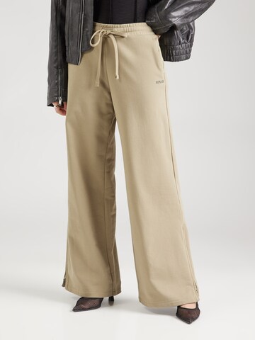 REPLAY Wide leg Trousers in Green: front