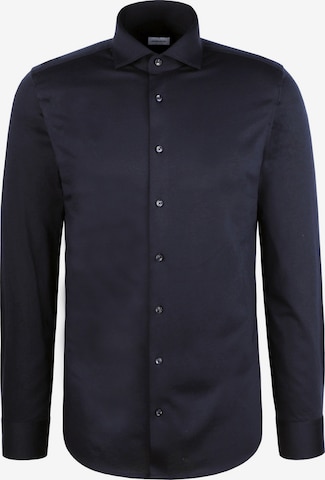 Coupe slim Chemise business SEIDENSTICKER en bleu : devant