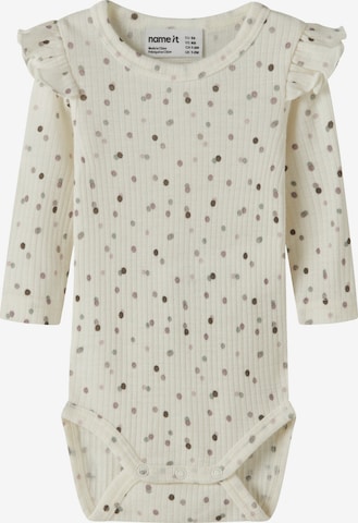Tutina / body per bambino 'NBFWomi' di NAME IT in bianco: frontale