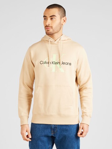 Calvin Klein Jeans Sweatshirt in Beige: Vorderseite