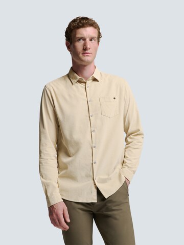 No Excess Regular fit Overhemd in Beige: voorkant