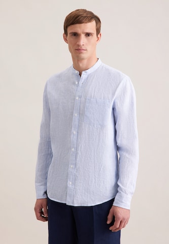 Coupe regular Chemise 'Smart Linen' SEIDENSTICKER en bleu : devant