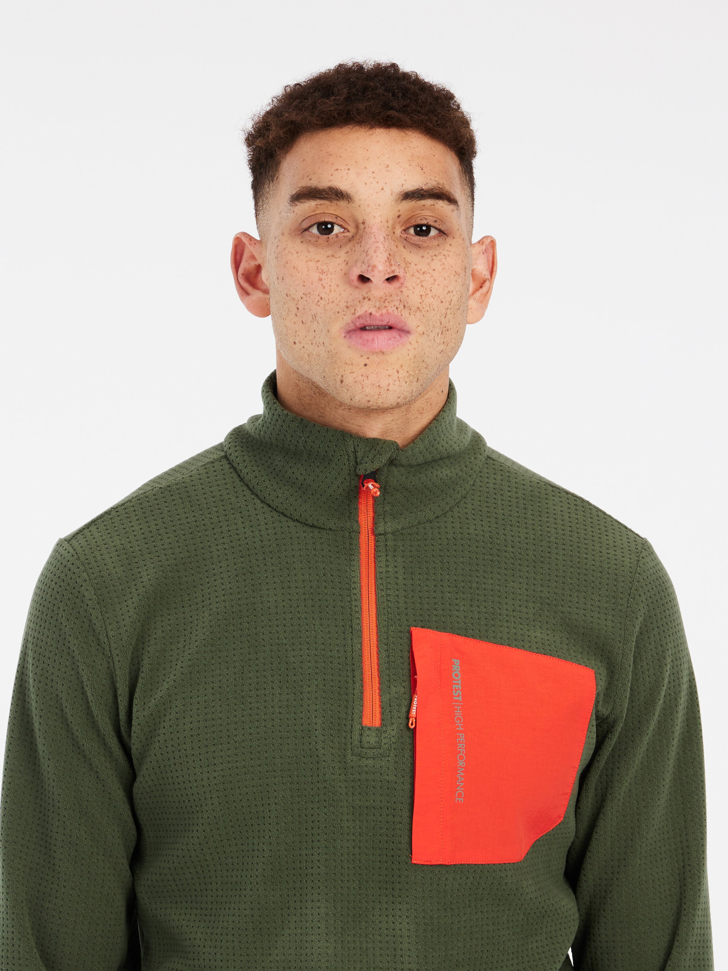 PROTEST Athletic Sweatshirt 'PRTCARE' in Green