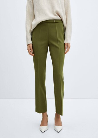 MANGO Regular Pantalon 'Creta' in Groen: voorkant