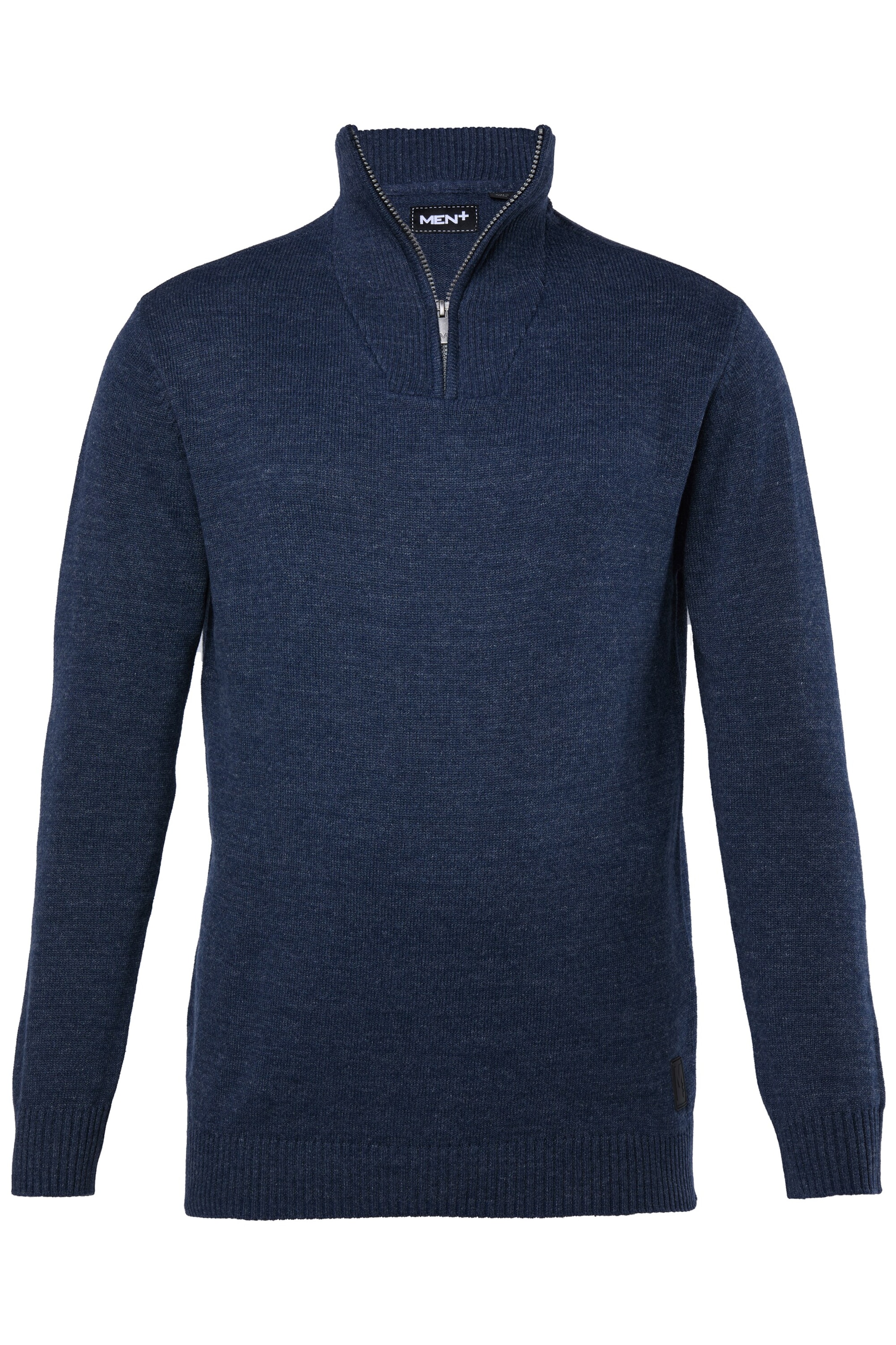 Men Plus Pullover in Blau: Vorderseite