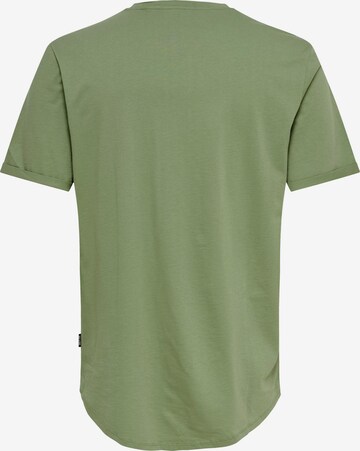 Coupe regular T-Shirt 'GAVIN' Only & Sons en vert