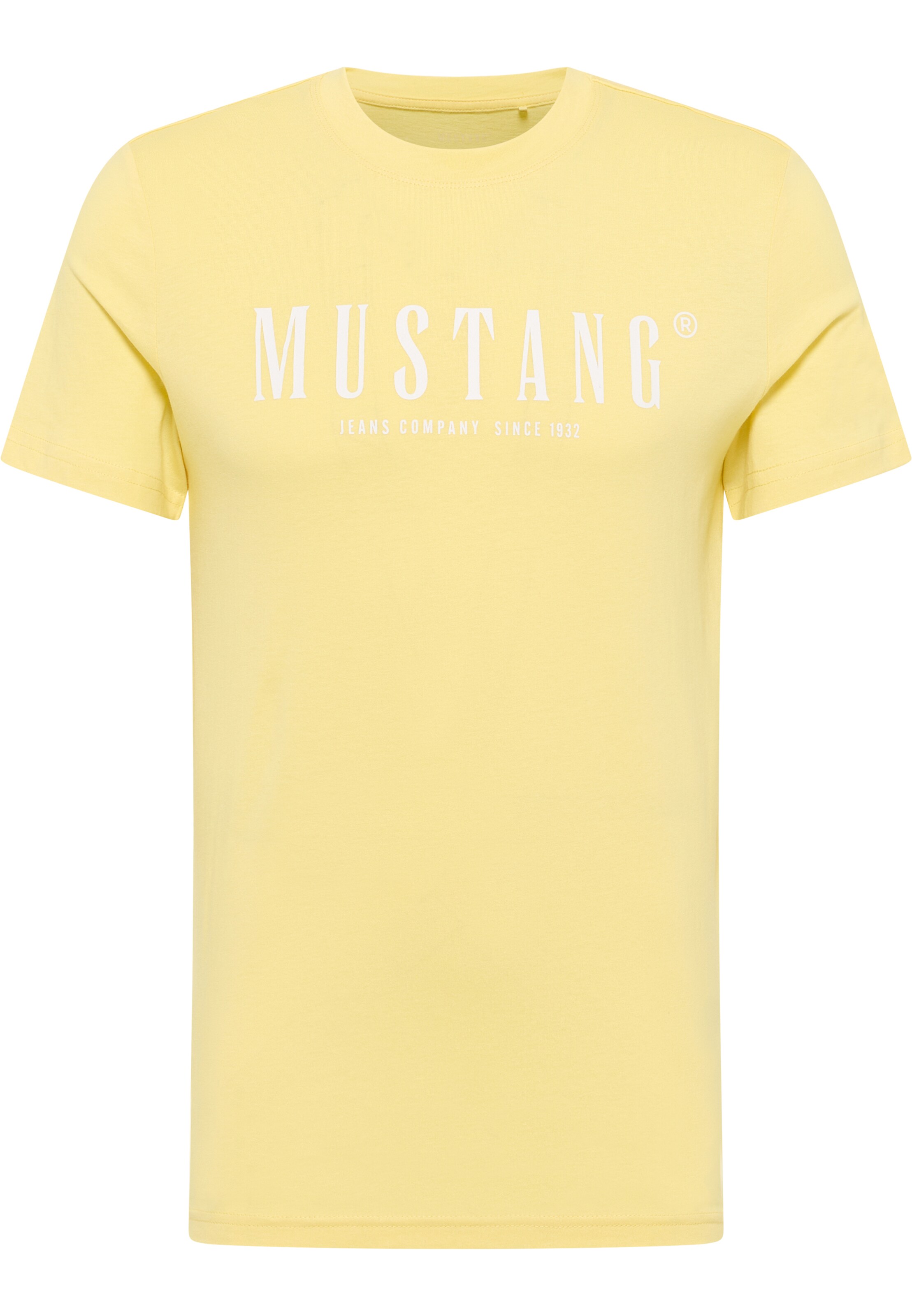 MUSTANG T-Shirt ' Style Austin ' in Gelb: Vorderseite