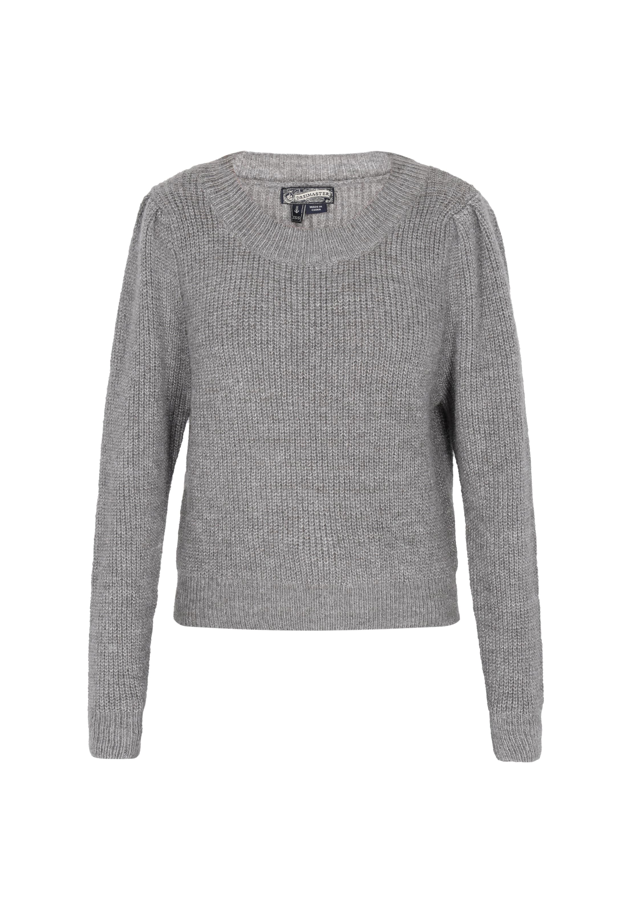 DreiMaster Vintage Pullover in Grau: Vorderseite