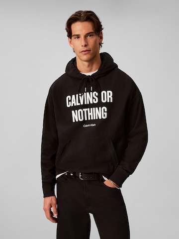 Felpa di Calvin Klein Jeans in nero: frontale