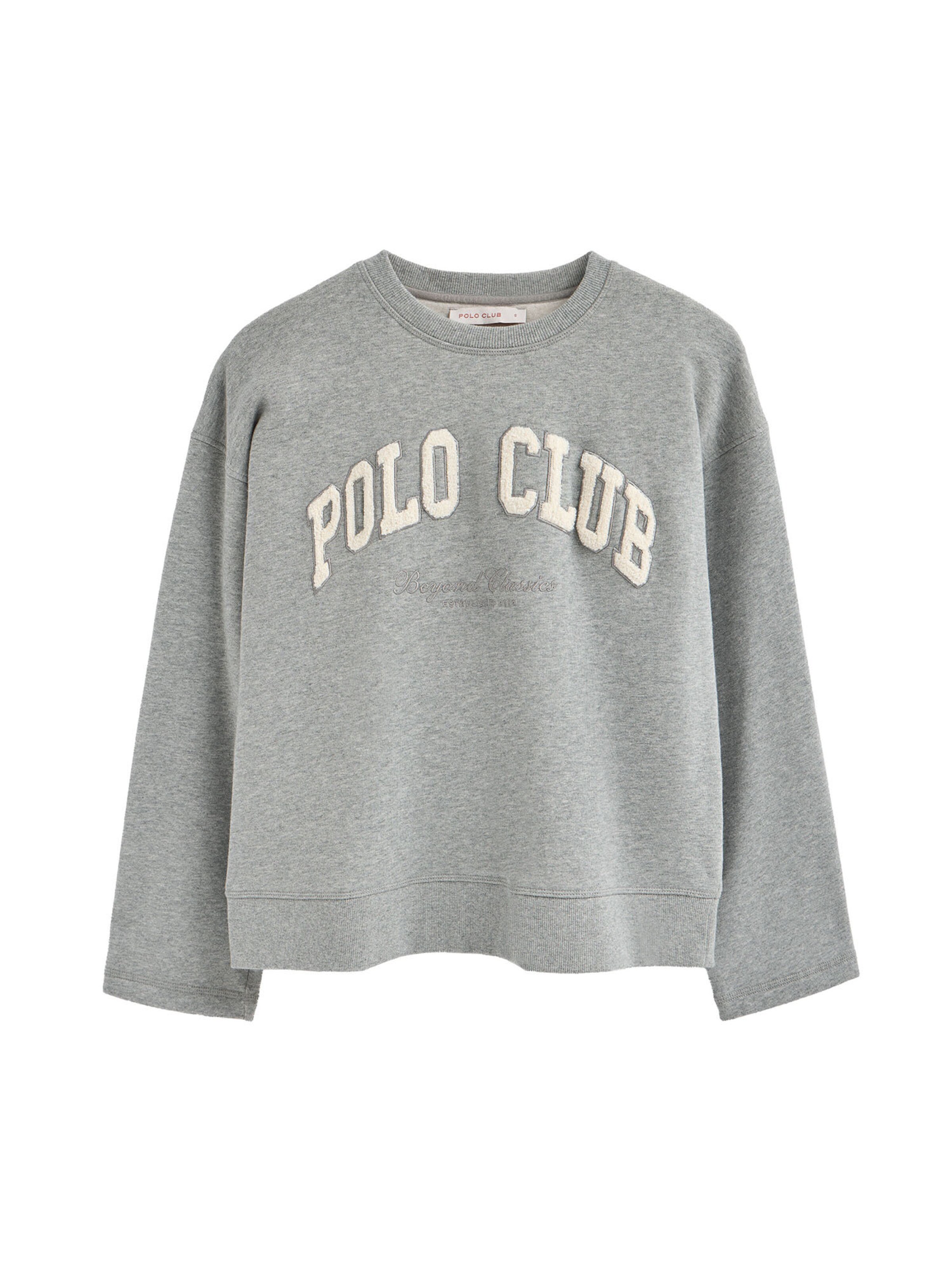 Polo Club Sweatshirt in Grau: Vorderseite