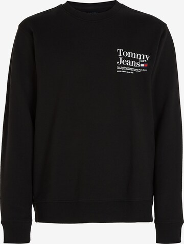 Tommy Jeans Sweatshirt in Zwart: voorkant