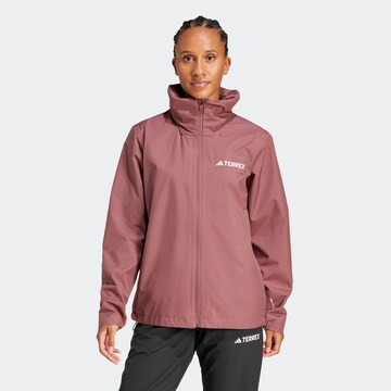 ADIDAS TERREX Outdoor Jacket 'Ess' in Purple: front