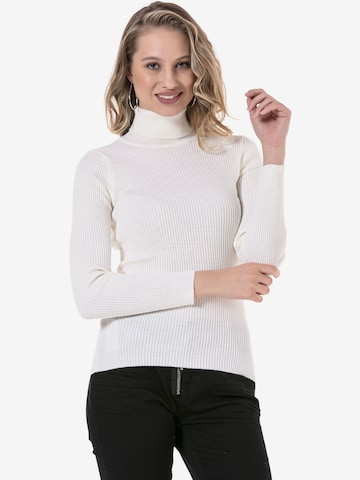 CIPO & BAXX Rollkragenpullover P227 in Weiß