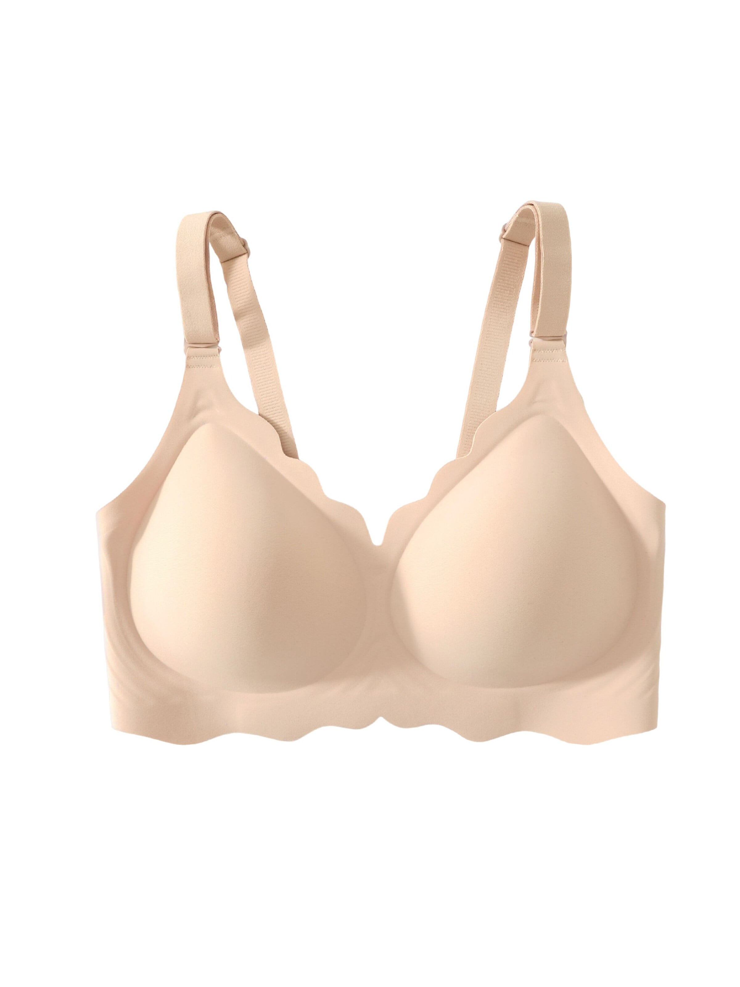 SHARICCA Bralette Bra 'SHARICCA Wire-Free Jelly Bra' in Beige: front