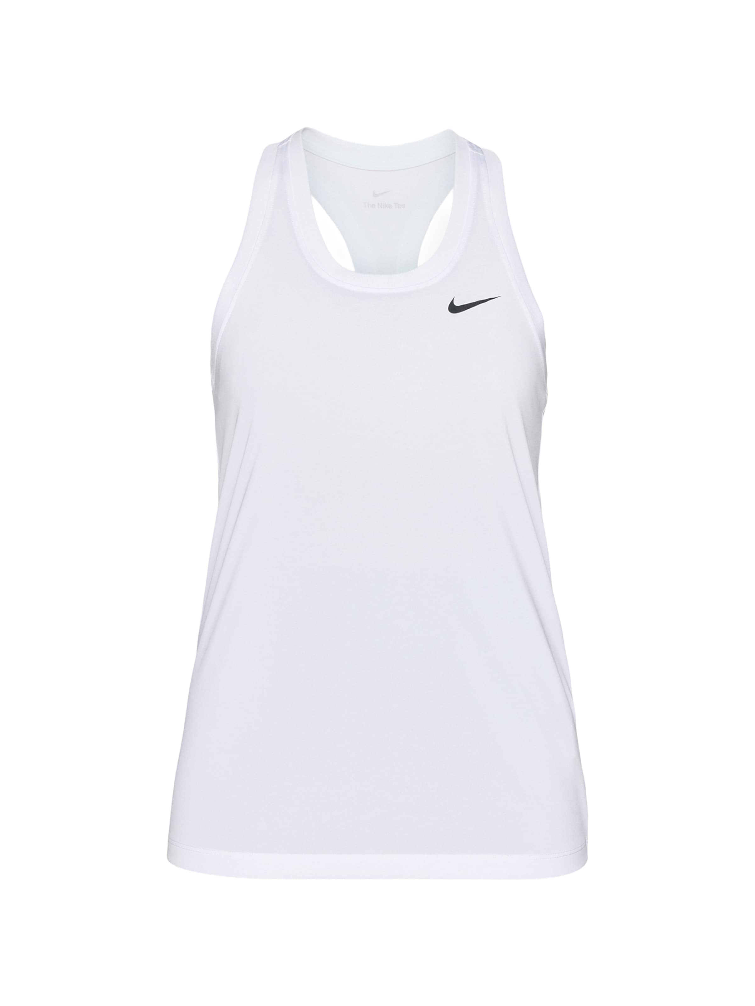 NIKE Спортен топ в бяло: отпред