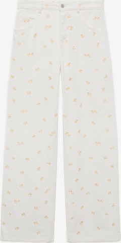 MANGOWide Leg/ Široke nogavice Traperice 'MASSY' - bijela boja: prednji dio