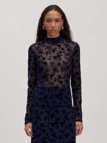 EDITED Toppi 'Fiore Longsleeve (floc mesh)' värissä sininen: etupuoli