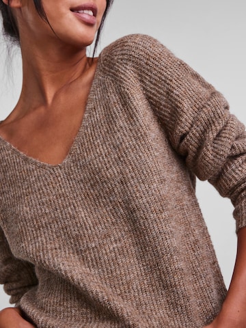 PIECES Sweater 'Ellen' in Brown