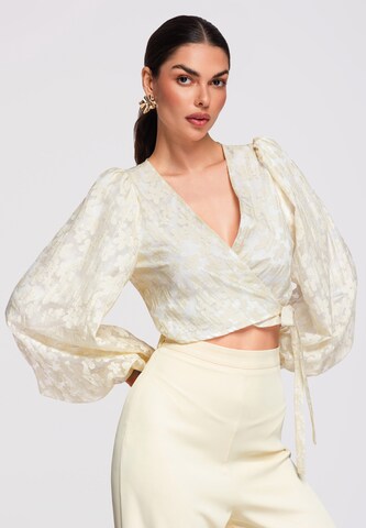 Ombre Blouse in Beige: front