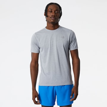 T-Shirt fonctionnel 'Impact Run' new balance en gris : devant