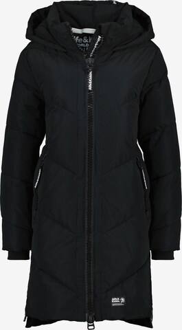 Alife and Kickin Winter Jacket in Black: front