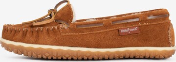 Minnetonka Mocassins 'Tilia' in Bruin: voorkant