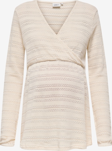 Only Maternity Koszulka 'OLMLITRA ELICIA' w kolorze biały: przód