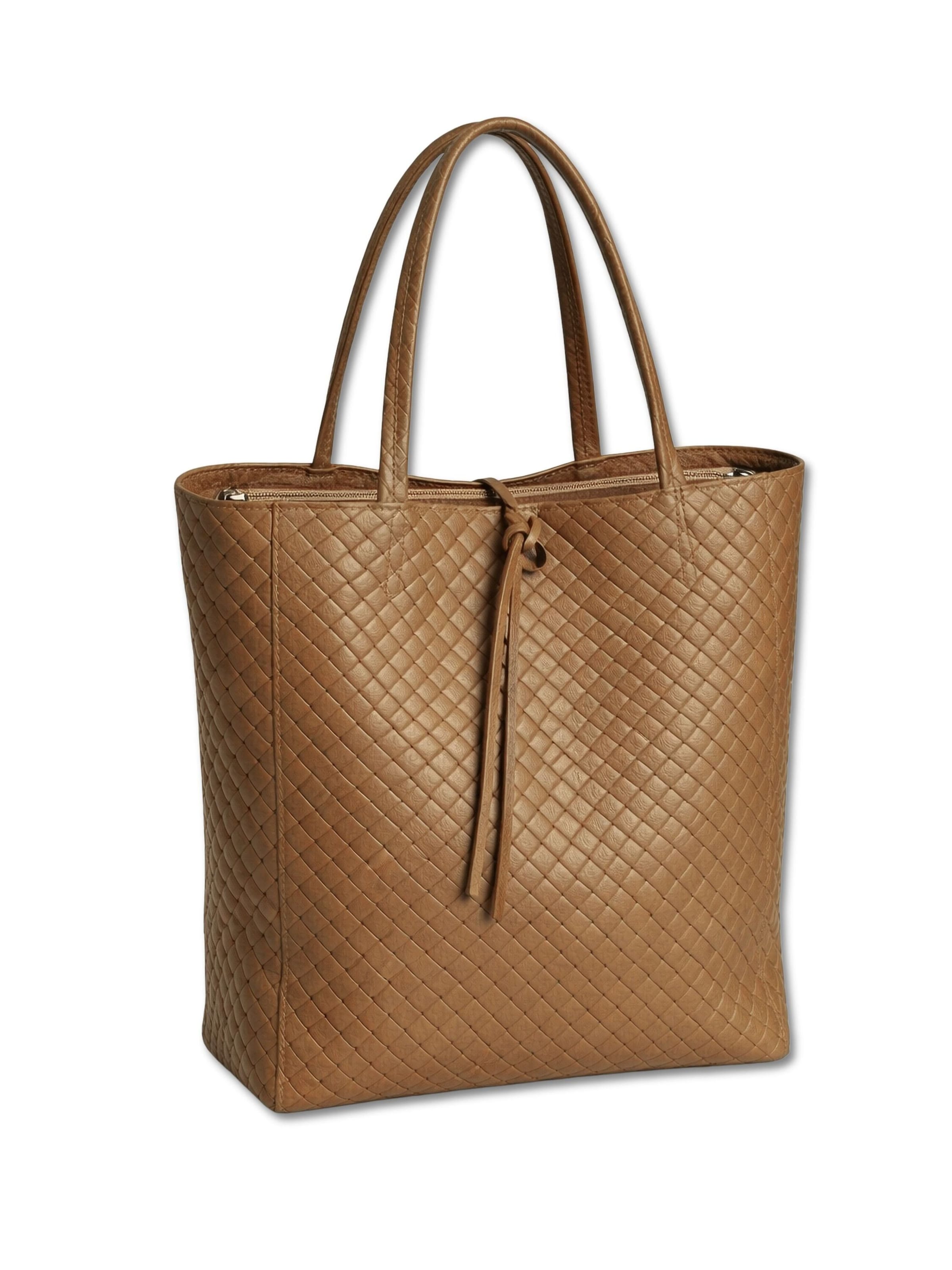 COLLEZIONE ALESSANDRO Shoulder Bag 'Flecht' in Brown: front