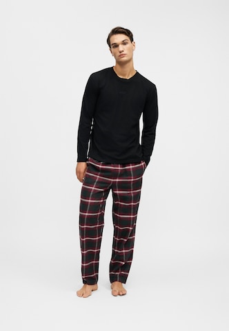 Pigiama lungo 'Holiday' di BOSS in rosso