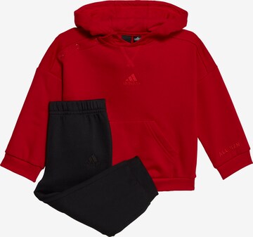 ADIDAS SPORTSWEAR Treenipuku 'Fleece' värissä punainen: edessä