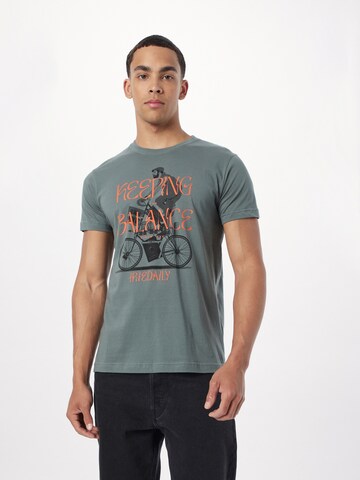Iriedaily T-Shirt 'Balance Bike' in Grün: Vorderseite