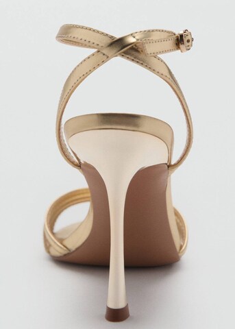 MANGO Sandale 'Nota' in Gold