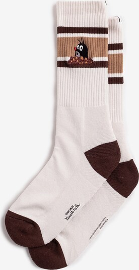 Lobster & Lemonade Socks 'Maulwurf Huh?' in weiß, Produktansicht