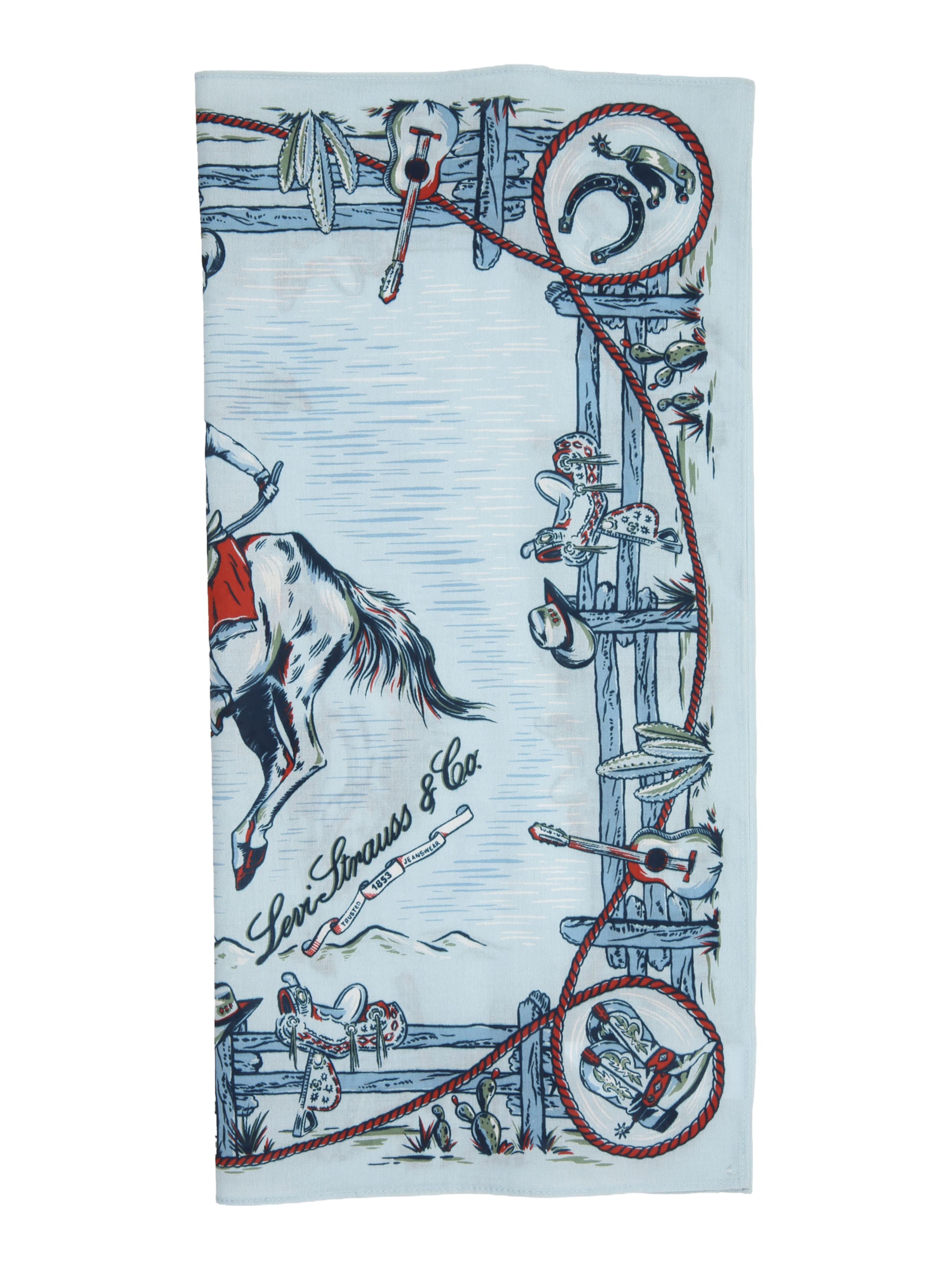 LEVI'S ® Φουλάρι 'WESTERN' σε μπλε: μπροστά