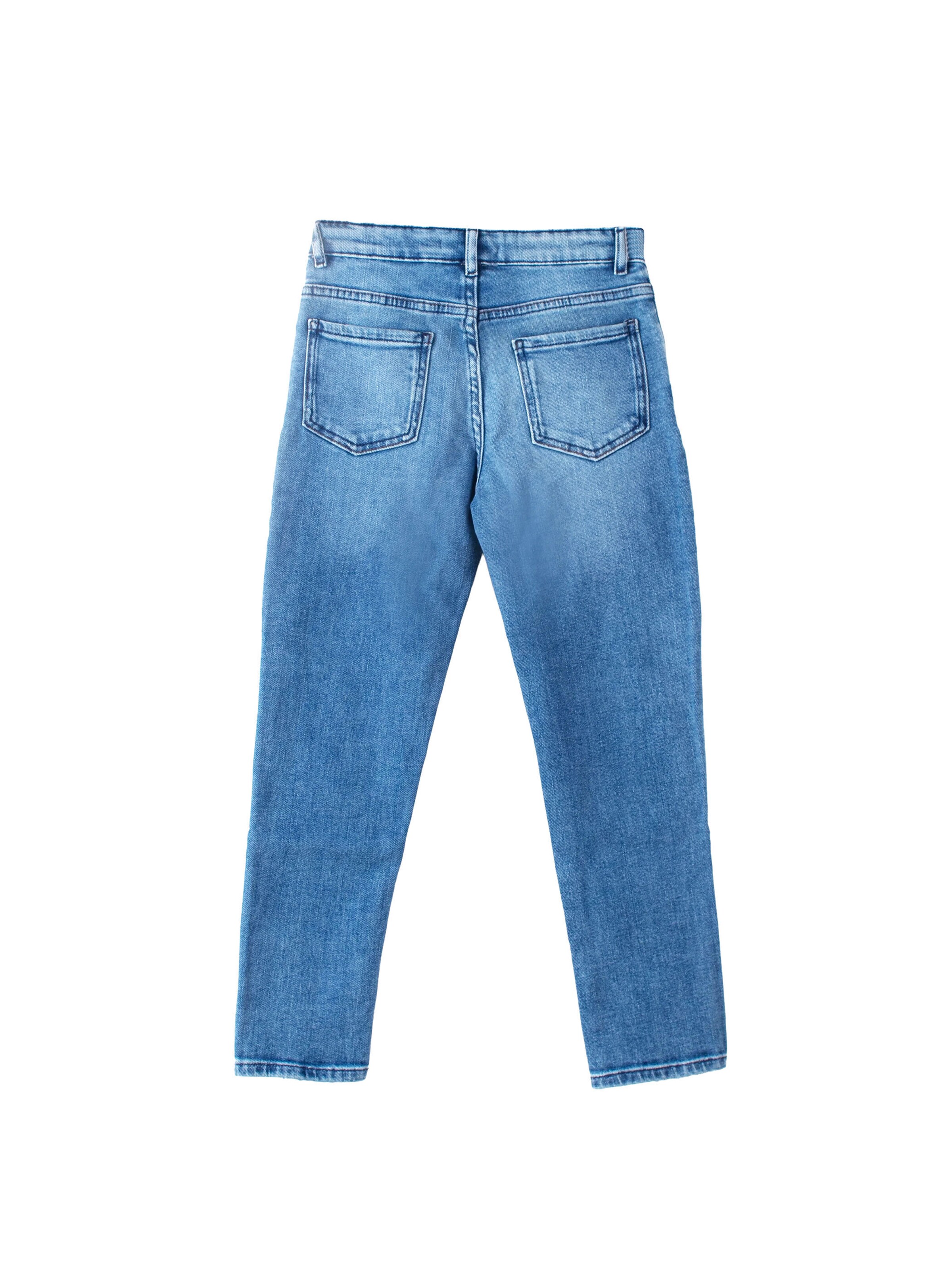 Solang Slimfit Hose Denim Jeans Slim-Fit Used-Look in Blau